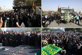 تشییع پیکر درگذشتگان حادثه قطار مشهد - یزد