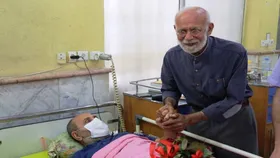 دیدار جمعی از سینماگران کشور با جانبازان در آسایشگاه امام خمینی مشهد