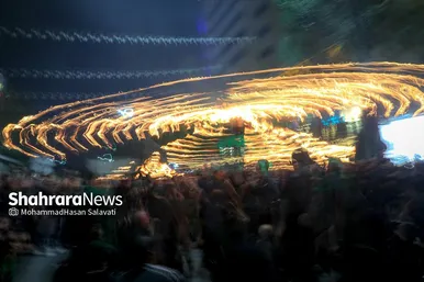 تصاویری از آئین سنتی مشعل گردانی نجفی‌های مقیم مشهد