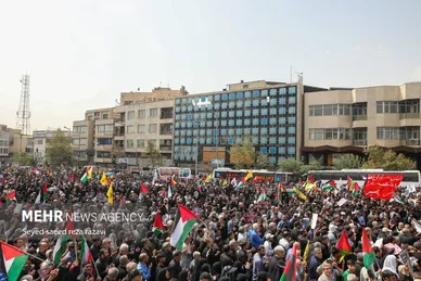عکس‌هایی از مراسم تشییع پیکر شهید اسماعیل هنیه در تهران- ۲