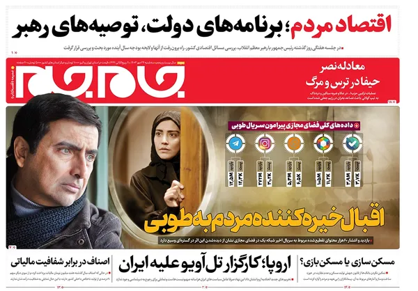 صفحه نخست روزنامه‌های کشور - سه‌شنبه ۲۴ مهر ۱۴۰۳