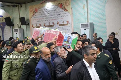 گزارش تصویری |مراسم تشییع پیکر دو مامور پلیس انفجار کلانتری در مشهد