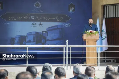 گزارش تصویری | آيين بهره‌برداری از ۳۵ دستگاه اتوبوس جديد در مشهد