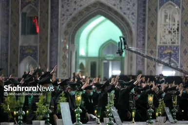مراسم خطبه خوانی شب عاشورا در حرم مطهر رضوی‎‎‎‎