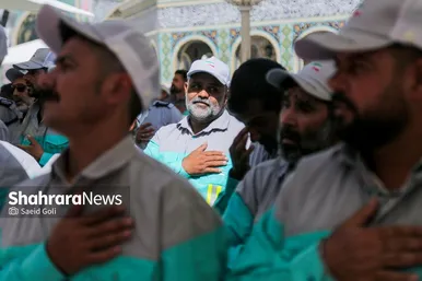 گزارش تصویری | آیین اذن خدمت کاروان خدام الحسین (ع) شهرداری مشهد
