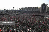 ویدئو | فیلم کامل اقامه نماز بر پیکر مطهر شهدای خانواده رهبر شهید انقلاب
