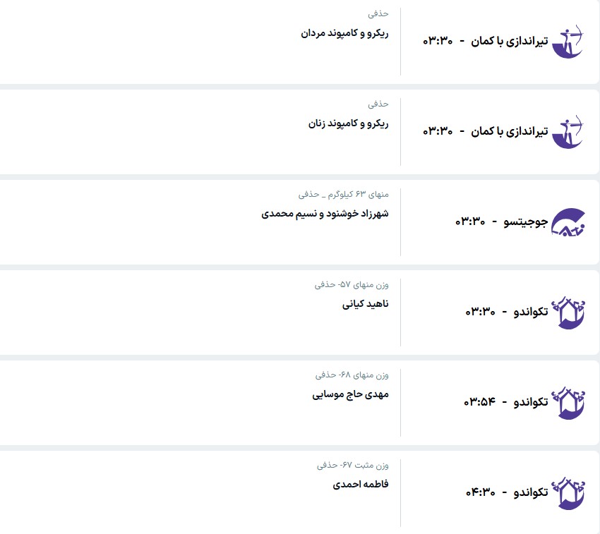 برنامه مسابقات کاروان ایران در ناگویا (شنبه، ۱۱ مهر ۱۴۰۵) + برنامه بازیهای کشتی آزاد