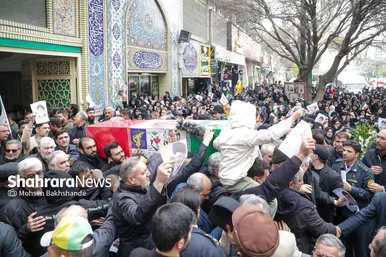 گزارش تصویری | مراسم تشییع پیکر ۸ شهید اقتدار ایران اسلامی در مشهد (۱۳ اسفند ۱۴۰۴)