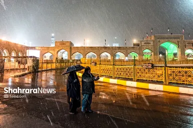 بارش برف در مشهد