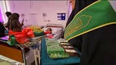 نخستین نغمه زندگی نوزادان با نام امام رئوف (ع) ماندگار شد |لحظات زیبای پرچم‌گردانی و آیین اذان در بخش نوزادان