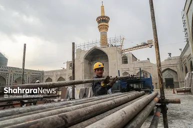 مراسم آغاز عملیات احداث رواق مبارک امیرالمومنین علیه السلام در حرم رضوی
