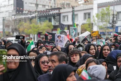 گزارش تصویری | مراسم تشییع پیکر ۸ شهید اقتدار ایران اسلامی در مشهد (۱۳ اسفند ۱۴۰۴)