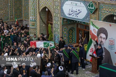 گزارش تصویری | تشییع پیکر شهید «علی لاریجانی» و «مرتضی لاریجانی» - قم