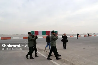 ورود پیکر مطهر ۱۲ شهید گمنام به مشهد