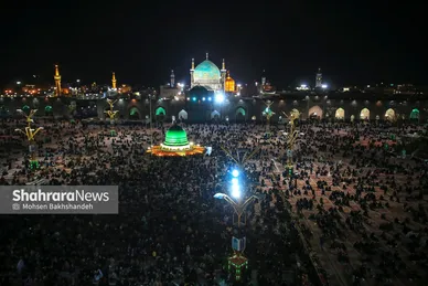 مراسم احیای شب ۱۹ ماه رمضان در حرم مطهر رضوی