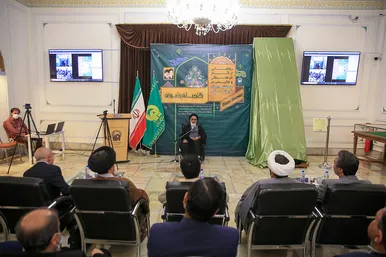 رونمایی از منسوج زر بافت مضجع حضرت رضا (ع)