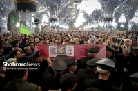 وداع با ۵ شهید خراسانی حمله آمریکایی-صهیونی در حرم مطهر رضوی+ فیلم