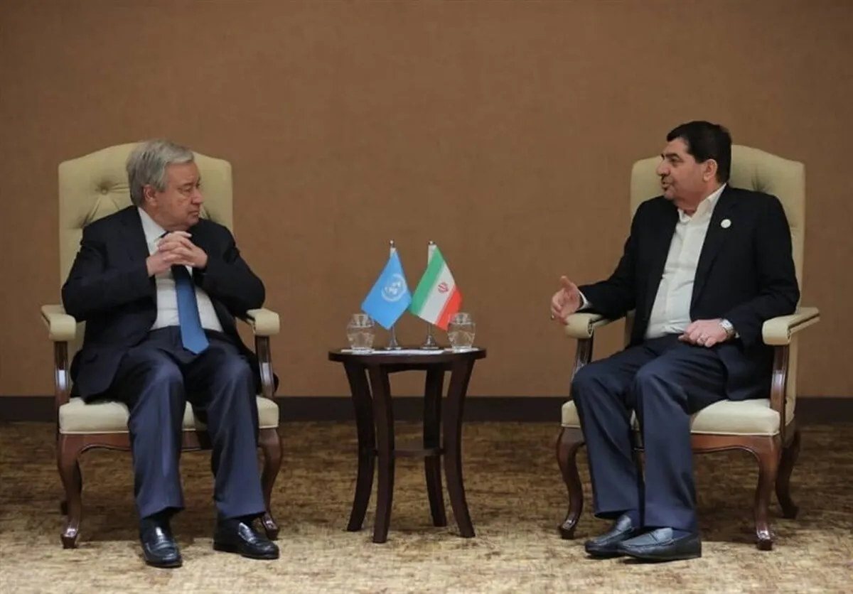 مخبر در دیدار با گوترش: ایران با سیاست دو دولتی در فلسطین مخالف است