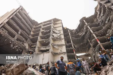 دومین روز آوار برداری ساختمان متروپل - آبادان