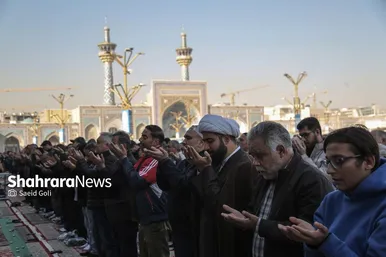گزارش تصویری | اقامه نماز طلب باران در حرم مطهر رضوی