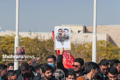 تشییع پیکر دو دانشجوی شهید حافظ امنیت در دانشگاه فردوسی