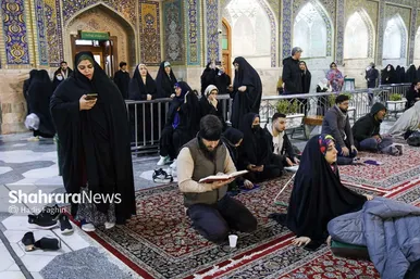 گزارش تصویری | حرم امام هشتم در شب میلاد امام علی(ع)