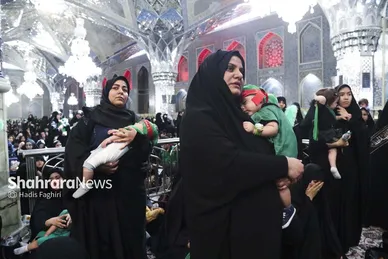 گزارش تصویری | مراسم شیرخوارگان حسینی در حرم امام‌رضا(ع)