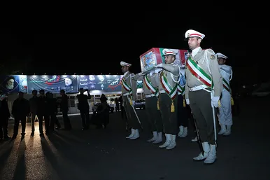 استقبال از پیکر شهید امیر عبدالهیان در مشهد