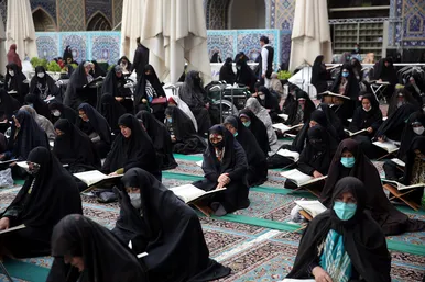 ترتیل خوانی قرآن کریم در مسجد گوهرشاد حرم مطهر رضوی