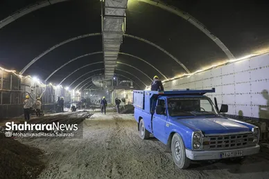 گزارش تصویری | مراحل پایانی ساخت ایستگاه بسیج در خط ۳ قطارشهری مشهد