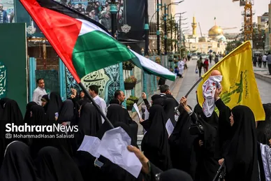 راهپیمایی انزجار مردم مشهد از جنایات رژیم صهیونیستی در لبنان و فلسطین