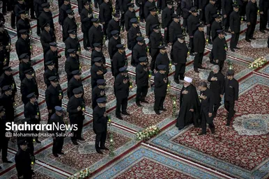 گزارش تصویری | آئین سنتی خطبه خوانی شب عاشورا در حرم مطهر رضوی