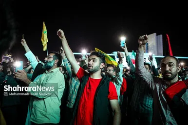 جشن مردم مشهد در حمایت از مردم فلسطین و عملیات «طوفان الاقصی»