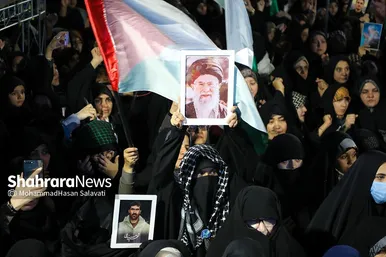 اجتماع مردمی «این المنتقم» در میدان فلسطین مشهد