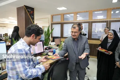 گزارش تصویری | ادامه بازدید مدیران استانی و شهری از موسسه فرهنگی شهرآرا به مناسبت روز خبرنگار
