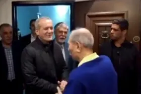 ویدئو | رئیس جمهور به دیدار استاد نصیریان رفت