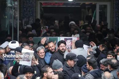 گزارش تصویری | مراسم تشییع پیکر ۸ شهید اقتدار ایران اسلامی در مشهد (۱۳ اسفند ۱۴۰۴)