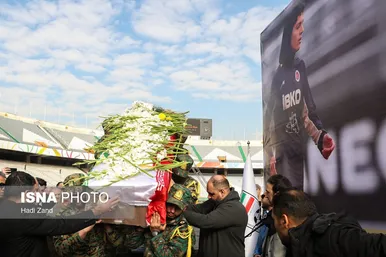 پیکر ملیکا محمدی به استادیوم آزادی رفت