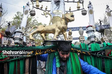 دسته عزای علوی در روز شهادت حضرت علی(ع) در مشهد