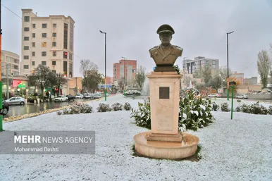 بارش اولین برف پاییزی در اردبیل