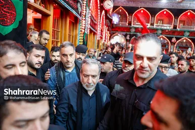 گزارش تصویری | حضور سیدعباس عراقچی، وزیر امور خارجه ایران در حرم مطهر حضرت ابوالفضل‌العباس(ع) در روز اربعین حسینی