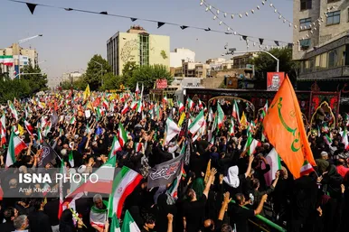 گزارش تصویری | مراسم تشییع پیکر شهدای اقتدار در تهران (۷ تیر ۱۴۰۴)