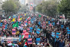 راهپیمایی عظیم خراسانی&zwnj;ها در حمایت از مردم مظلوم غزه بعد از نماز جمعه