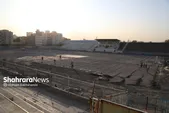 حرکت لاک‌پشتی ورزشگاه تختی مشهد به سمت نونواری+ فیلم
