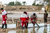 امدادرسانی هلال احمر به بیش از ۲۰۰ نفر متاثر از سیل و آبگرفتگی