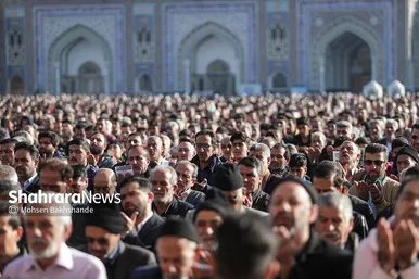 گزارش تصویری | نماز عید فطر در حرم امام‌رضا(ع)