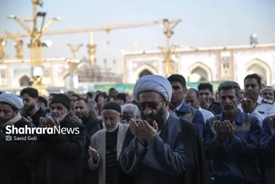 گزارش تصویری | اقامه نماز طلب باران در حرم مطهر رضوی