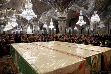 تشییع با شکوه ۳ شهید مدافع امنیت در مشهد