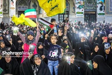 اجتماع همبستگی با جبهه مقاومت فلسطین در صحن قدس حرم مطهر رضوی