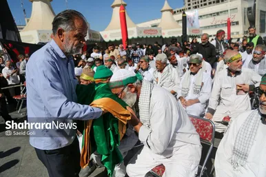 استقبال از طولانی‌ترین کاروان پیاده‌روی اربعین در مشهد مقدس